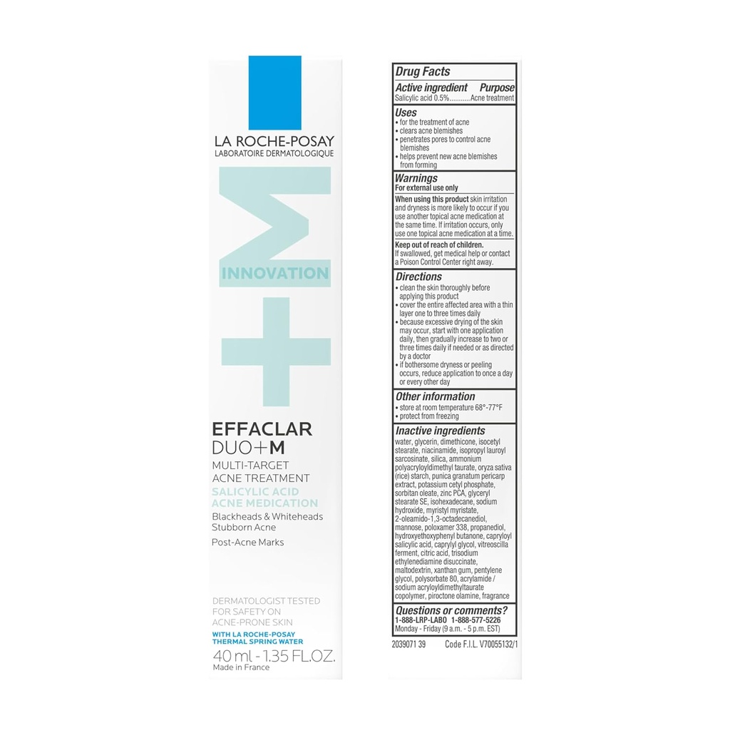 La Roche-Posay/ Effaclar Salicylic Acid Mattifying Acne Gel Cream: