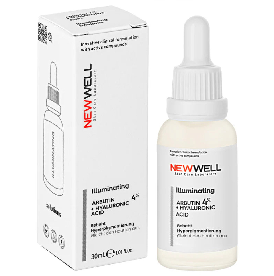 NEWELL/ Arbutin+Hyaluronic Acid Serum 30ml: نيو ويل سيروم الفا اربوتين وحمض الهاليرونك لتفتيح وترطيب البشرة