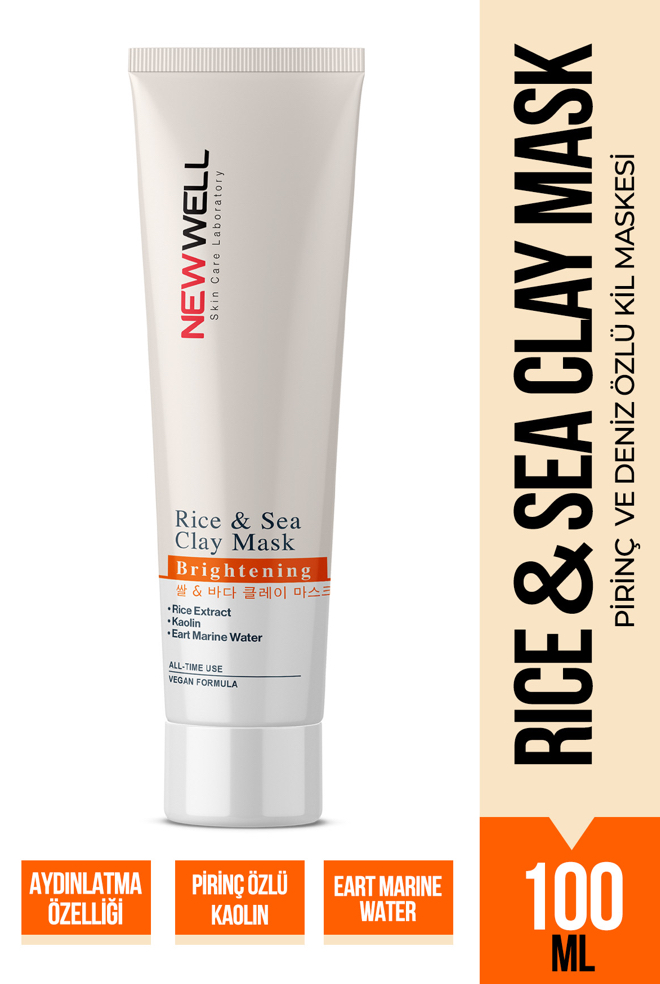 NEWELL/ Rice & Sea Clay Mask 100ml: نيو ويل ماسك الطين البحري والارز