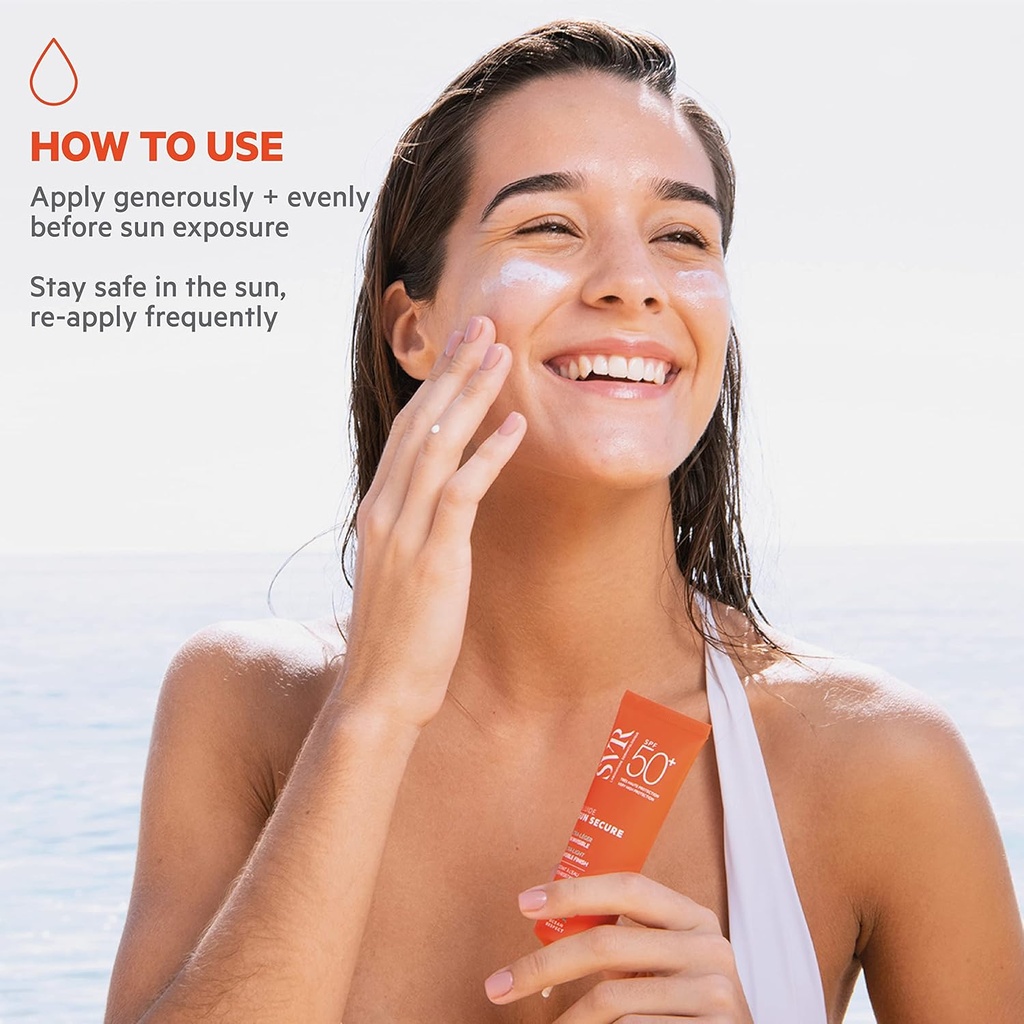 SVR/ Sun Secure Fluid 50ml:اس في ار واقي شمس المائي للبشرة الدهية