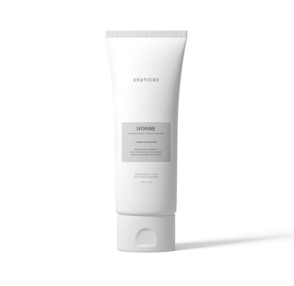 Ceuticoz/ IVORINE Vitamin C & Glutathione Daily Moisturizer 100g: سيتيكوز كريم مرطب يومي لتوحيد لون البشرة