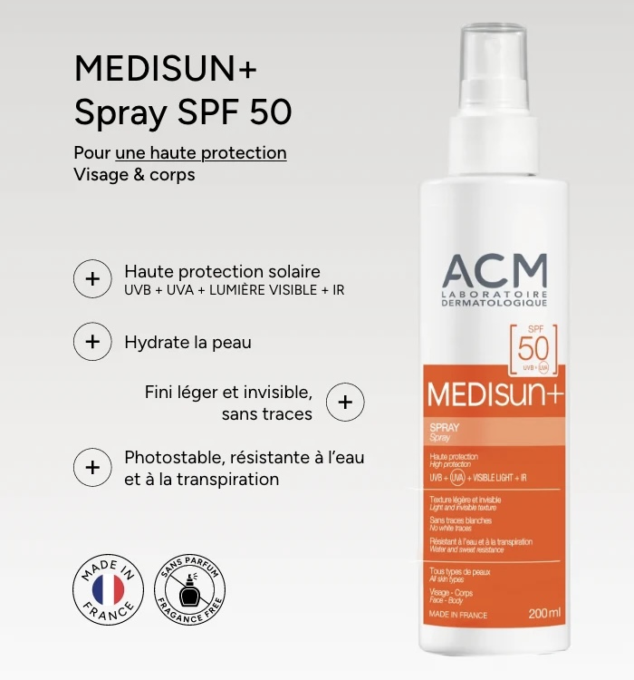 ACM/ Medisun+ Spray SPF50+ 200ml: اي سي ام ميديسان بخاخ واقي شمس