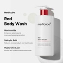 MediCube/ Red Acne Body Wash 400g: مديكيوب غسول للجسم لعلاج حب الشباب والحبوب الحمراء
