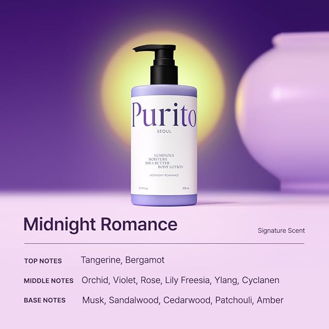 PURITO/ Luminous Moisture Shea Butter Body Lotion Midnight Romance 300ml: بوريتو غسول الجسم المرطب
