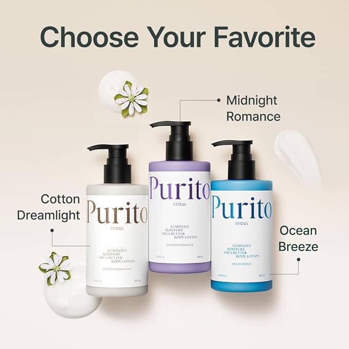 PURITO/ Luminous Moisture Shea Butter Body Lotion Midnight Romance 300ml: بوريتو غسول الجسم المرطب