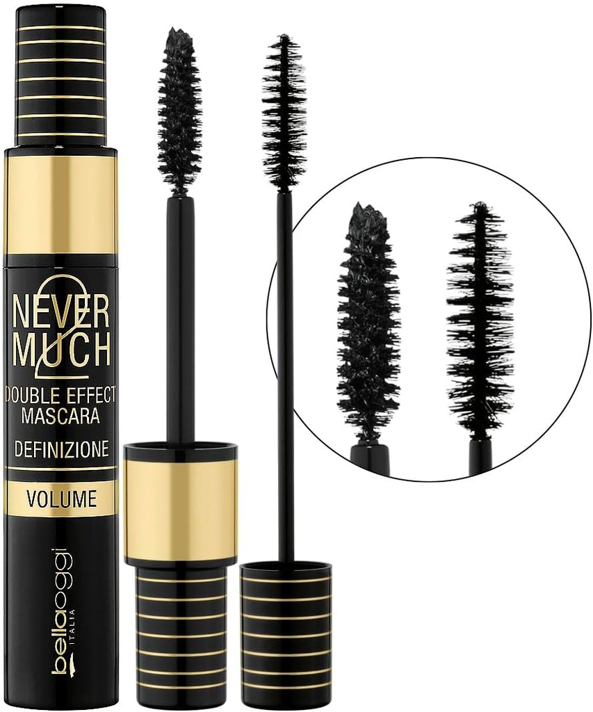Bellaoggi/ Never 2 Much Double Effect Mascara: بيللا اوجي مسكارا ٢ في ١