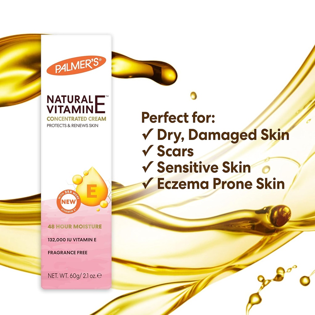 PALMERS/ Natural Vitamin E Concentrated Cream 65ml: كريم فيتامين ي المركز للعناية بالبشرة