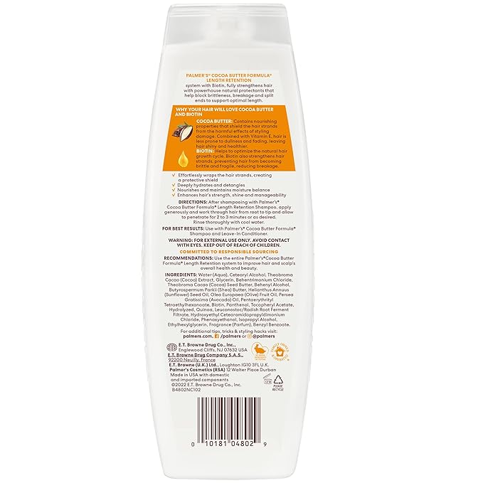 PALMERS/Cocoa Butter Length Retention Conditioner 400ml: بلسم الشعر من بالمرز بزبدة الكاكو