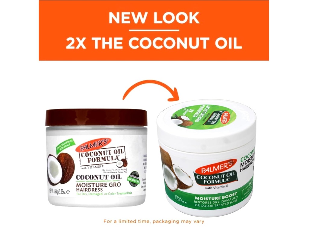 PALMERS/ Coconut Oil Moisture Gro Shining Hairdress 250g : بالمرز كريم جوز الهند لتصفيف الشعر