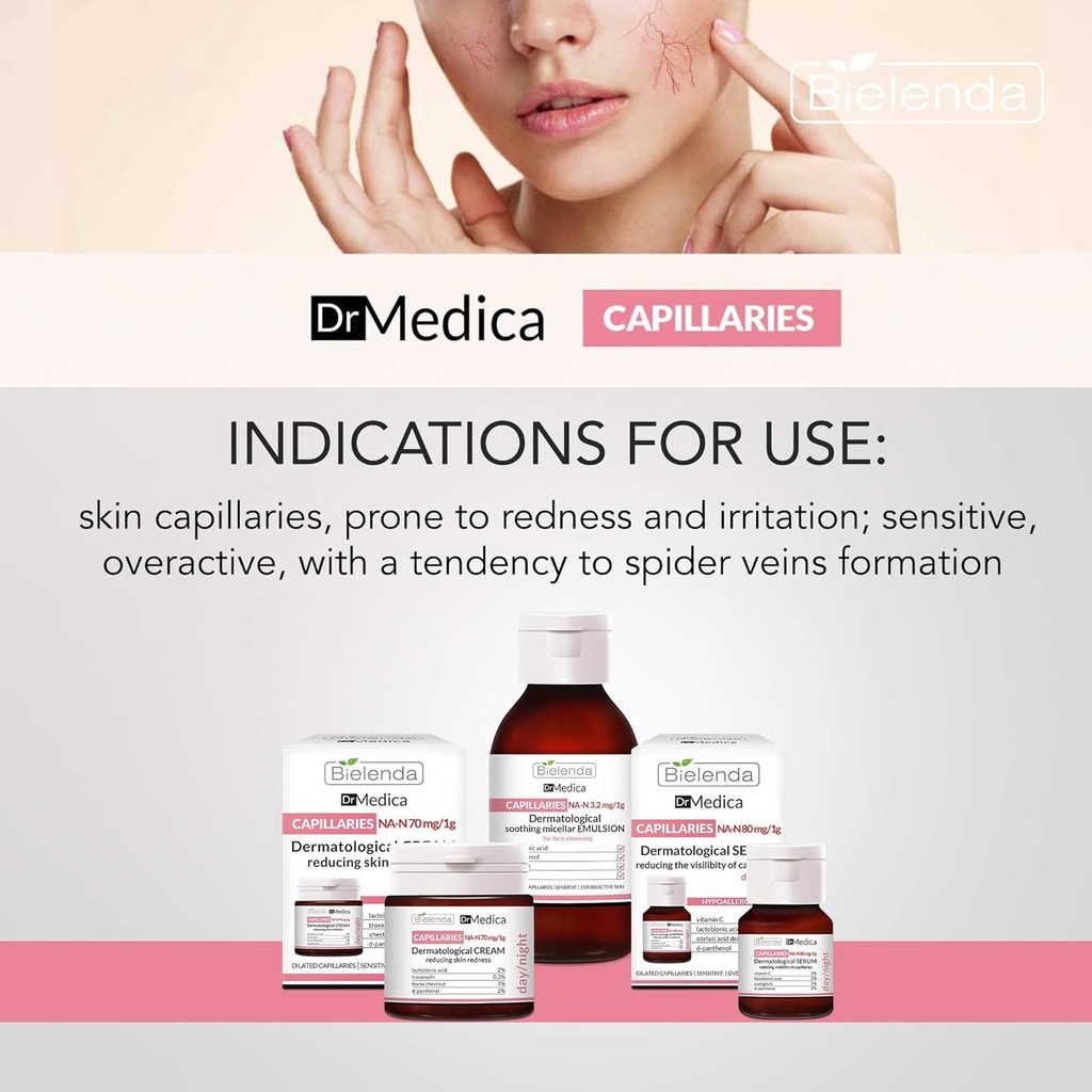 🌱 Bielenda/ Bielenda Dr Medica Dermatological Capillaries Serum reducing redness 30 ml: