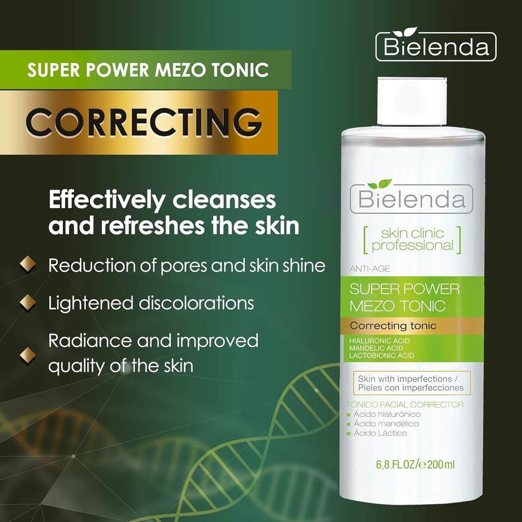🌱 Bielenda/ Skin Clinic Profesional Actively Correcting Anti-Age Mezo Tonic 200ml :
