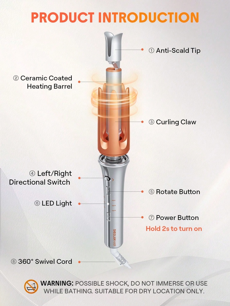 SHEGLAM/ 1pc It-Curl One-Touch Instant Curler - 25mm :