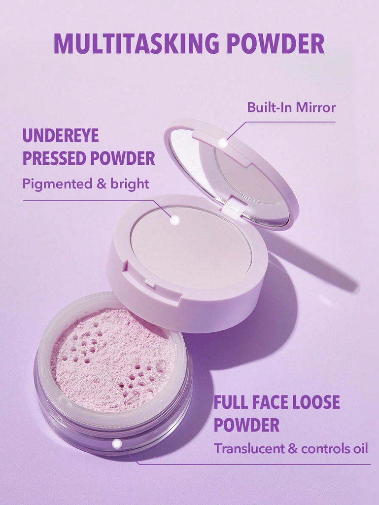 SHEGLAM/ 2pcs Insta-Ready Face & Under Eye Setting Powder Duo :