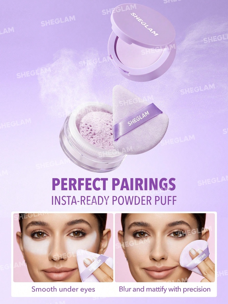 SHEGLAM/ 2pcs Insta-Ready Face & Under Eye Setting Powder Duo :