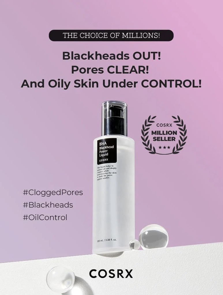 COSRX/ BHA Blackhead Power Liquid 100ml : كوزركس تونر للروؤس السوداء