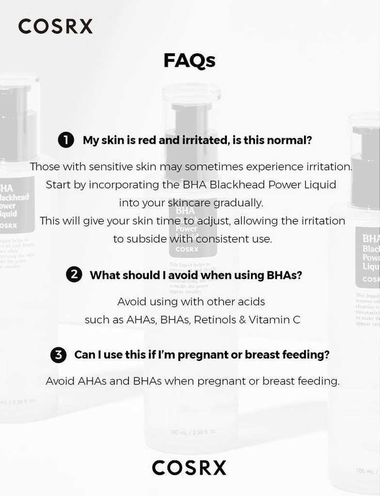 COSRX/ BHA Blackhead Power Liquid 100ml : كوزركس تونر للروؤس السوداء