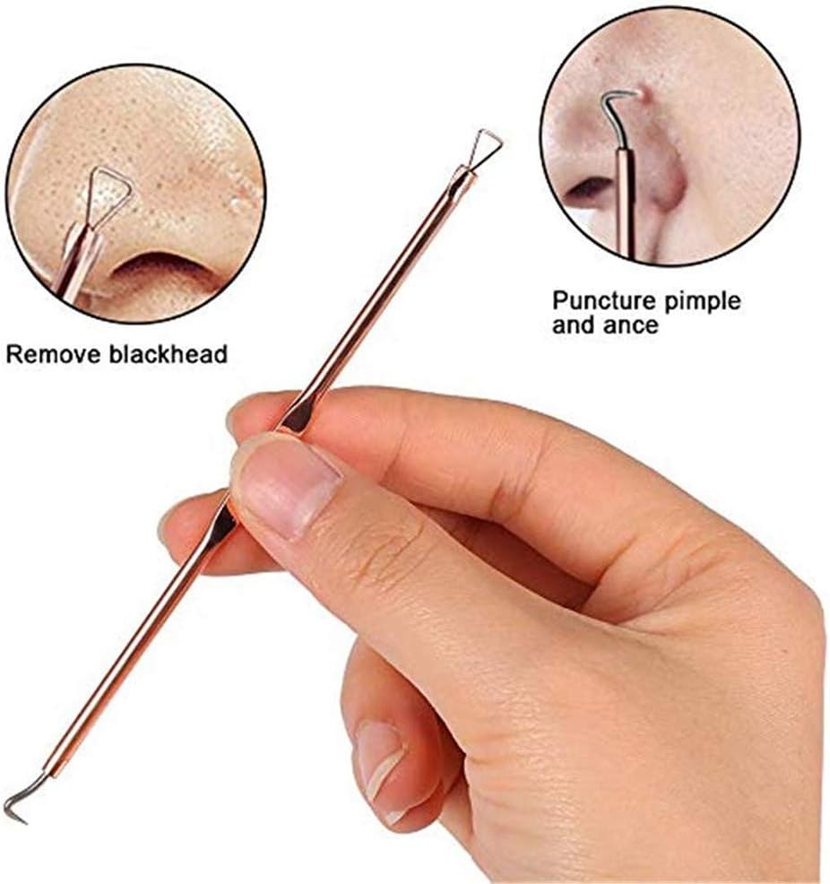 4Pcs Blackhead Remover Pimple Tool Kit : مجموعة أدوات إزالة الرؤوس السوداء والبثور المكونة من 4 قطع: