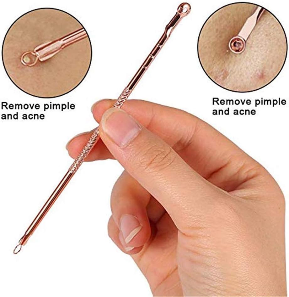 4Pcs Blackhead Remover Pimple Tool Kit : مجموعة أدوات إزالة الرؤوس السوداء والبثور المكونة من 4 قطع: