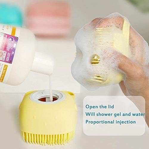 Hilosofy Silicone Brush with Shower Gel Dispenser : ليفة استحمام سليكون مع مكان خاص لوضع الغسول