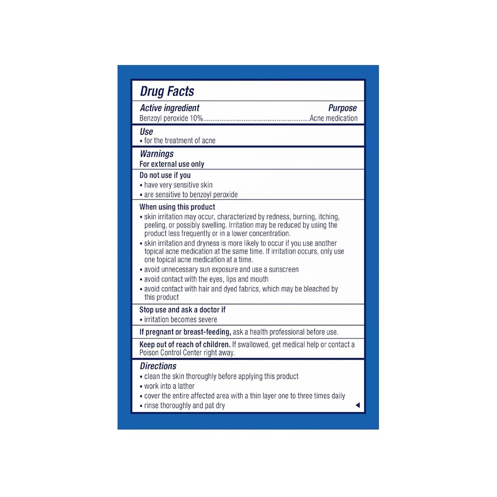 PanOxyl Acne Treatment Bar with 10% Benzoyl Peroxide 113g :