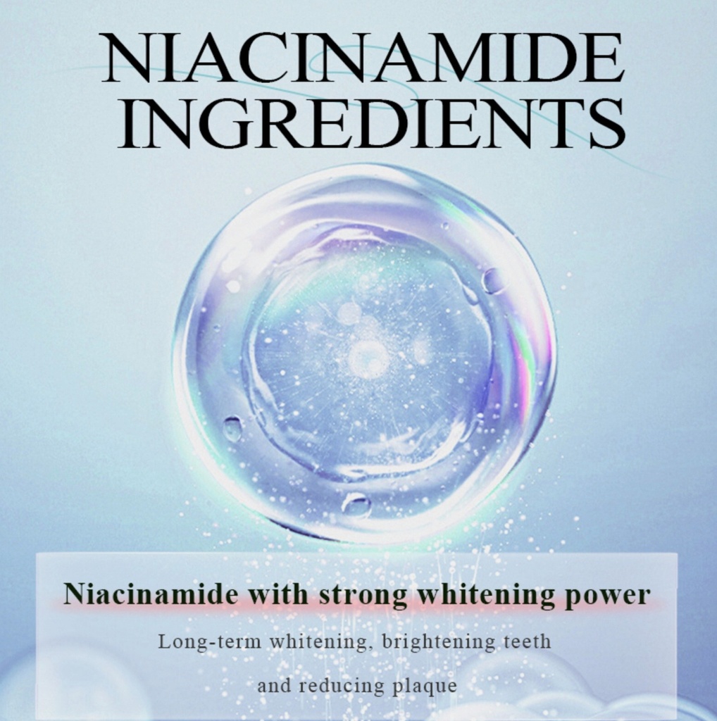 Niacinamide Whitening Toothpaste 100g : معجون الأسنان المبيّض بالنياسيناميد والمنعش بالنعناع