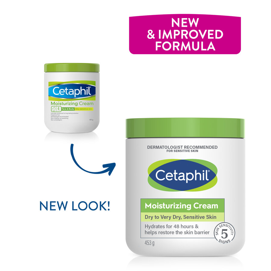 Cetaphil/ Moisturizing Crean for Normal to Very Dry Skin 453g : سيتافيل كريم مرطب للبشرة العادية والجافة جدا