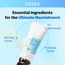 COSRX/ Ultimate Nourishing Rice Overnight Spa Mask, Rice Extract 68% and Niacinamide 2% - 60ml : كوزركس ماسك الأرز الليلي المغذي للترطيب والتفتيح