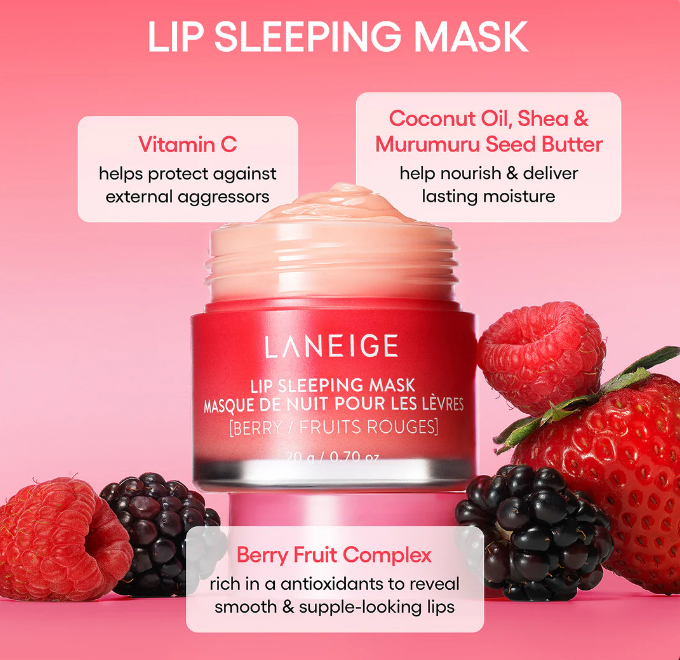 Laneige/ Lip Sleeping Mask: مرطب شفة معالج لينياج الكوري