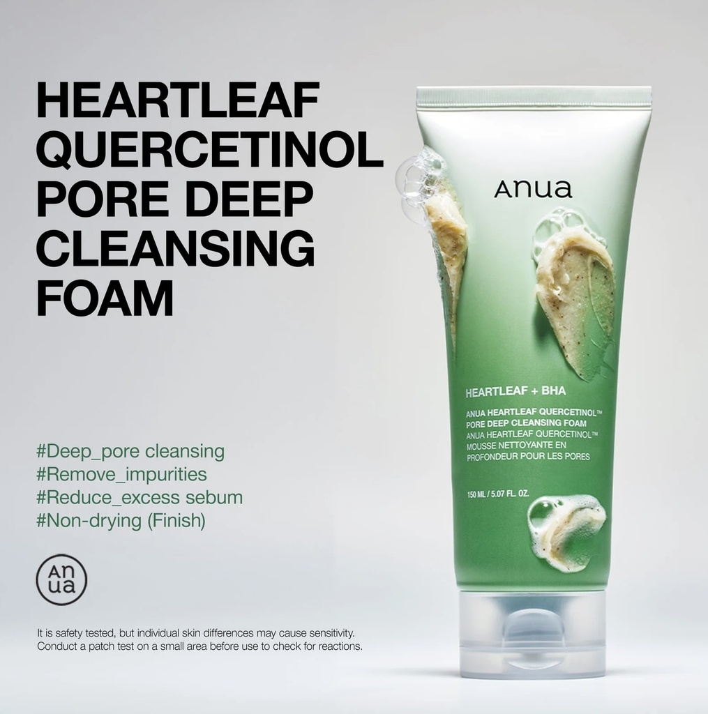 Anua/ Heartleaf Quercetinol Pore Deep Cleansing Foam: