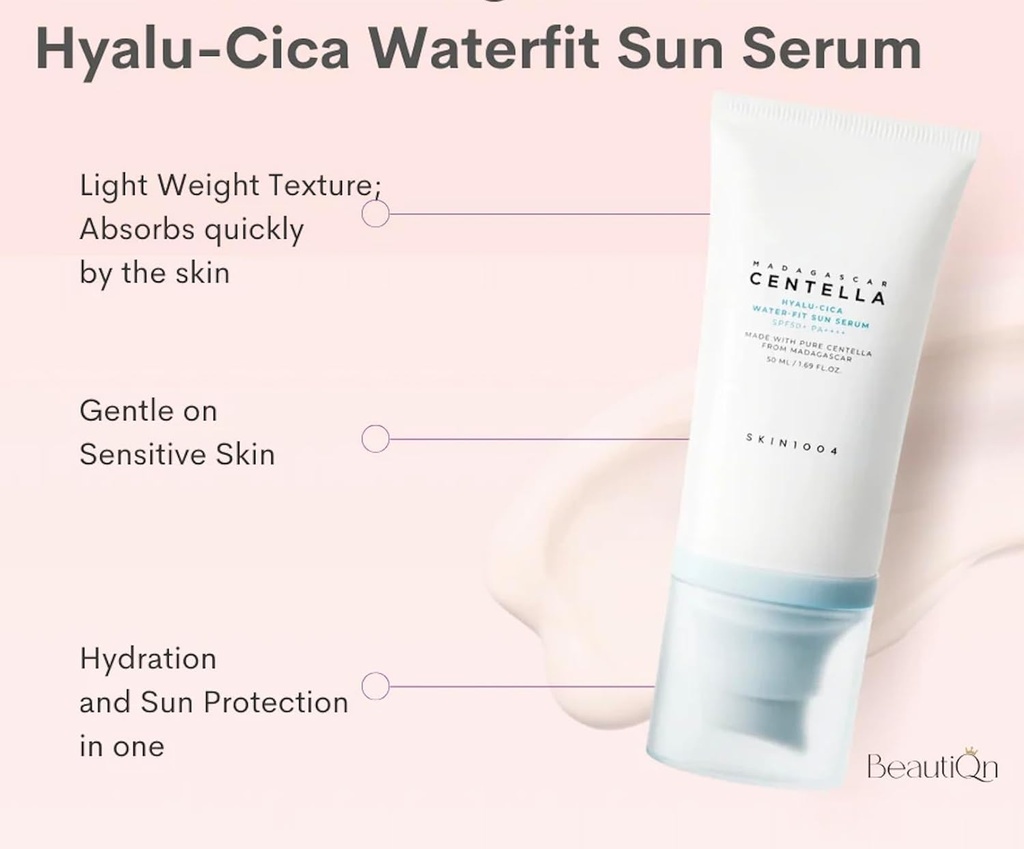 CENTELLA/ Water-Fit Sun Serum SPF50 50ml: واقي سنتيلا سيكا