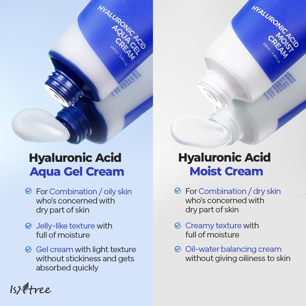 IsNtree/ Hyaluronic Acid Aqua Gel Cream 100ml: ايسنتري كريم الجل المائي بحامض الهايلرونك