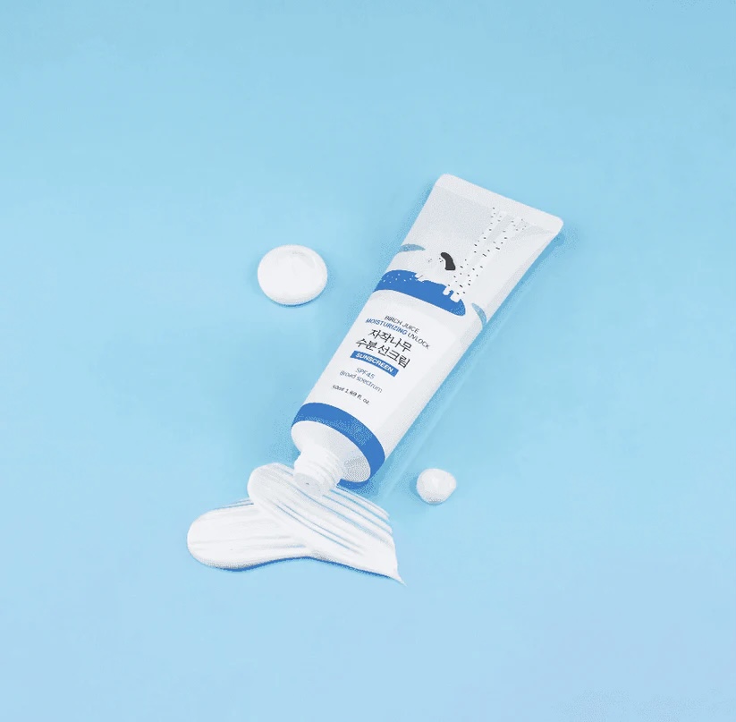 ROUND LAB/ birch juice moisturizing sun cream spf50+: واقي شمس راوند لاب