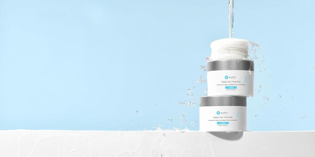 Perfect Image/ Hydro-Glo Peeling Pads Tone 30 Pads: شرائح التقشير للتفتيح ومعالجة التصبغات من بيرفكت امج