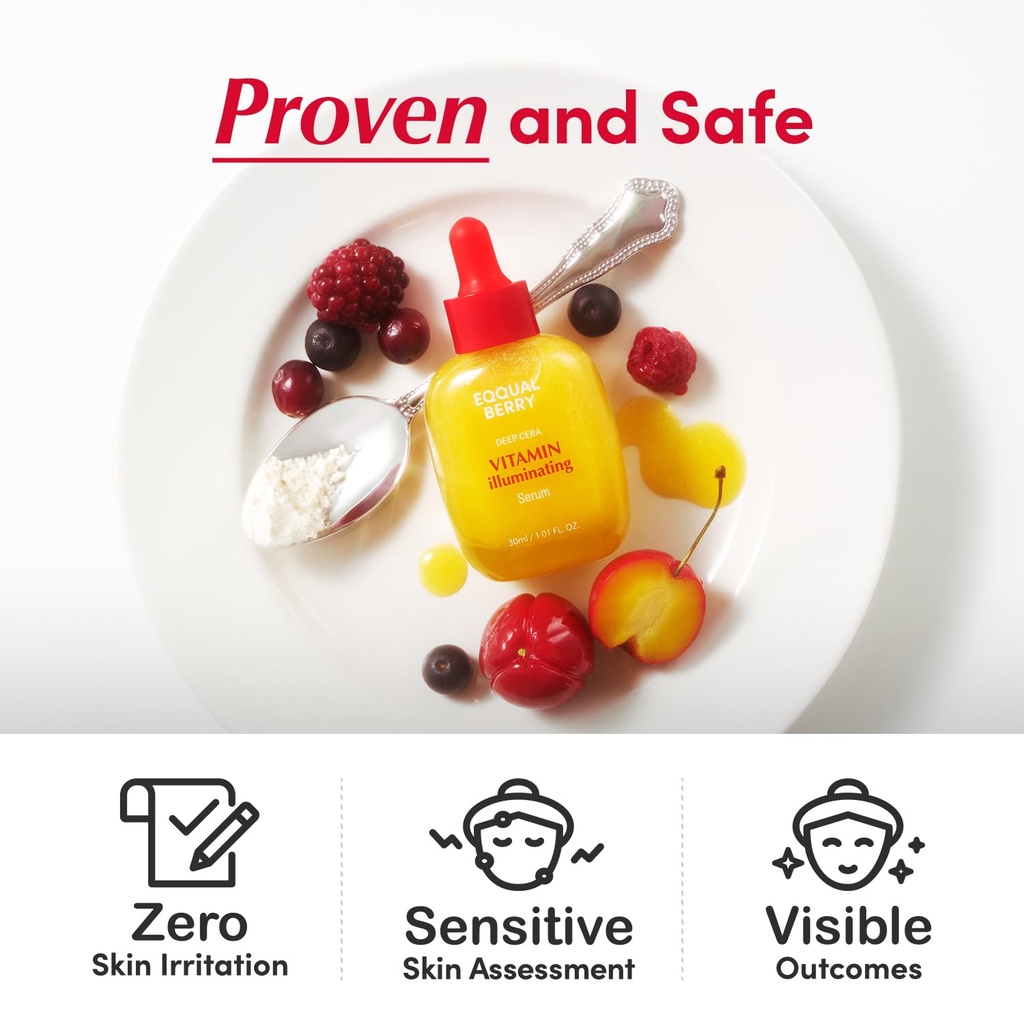 Equal Berry/ Vit. C Serum with Niacinamide 30m: ايكول بيري سيروم فيتامين سي لتعزيز وتفتيح البشرة