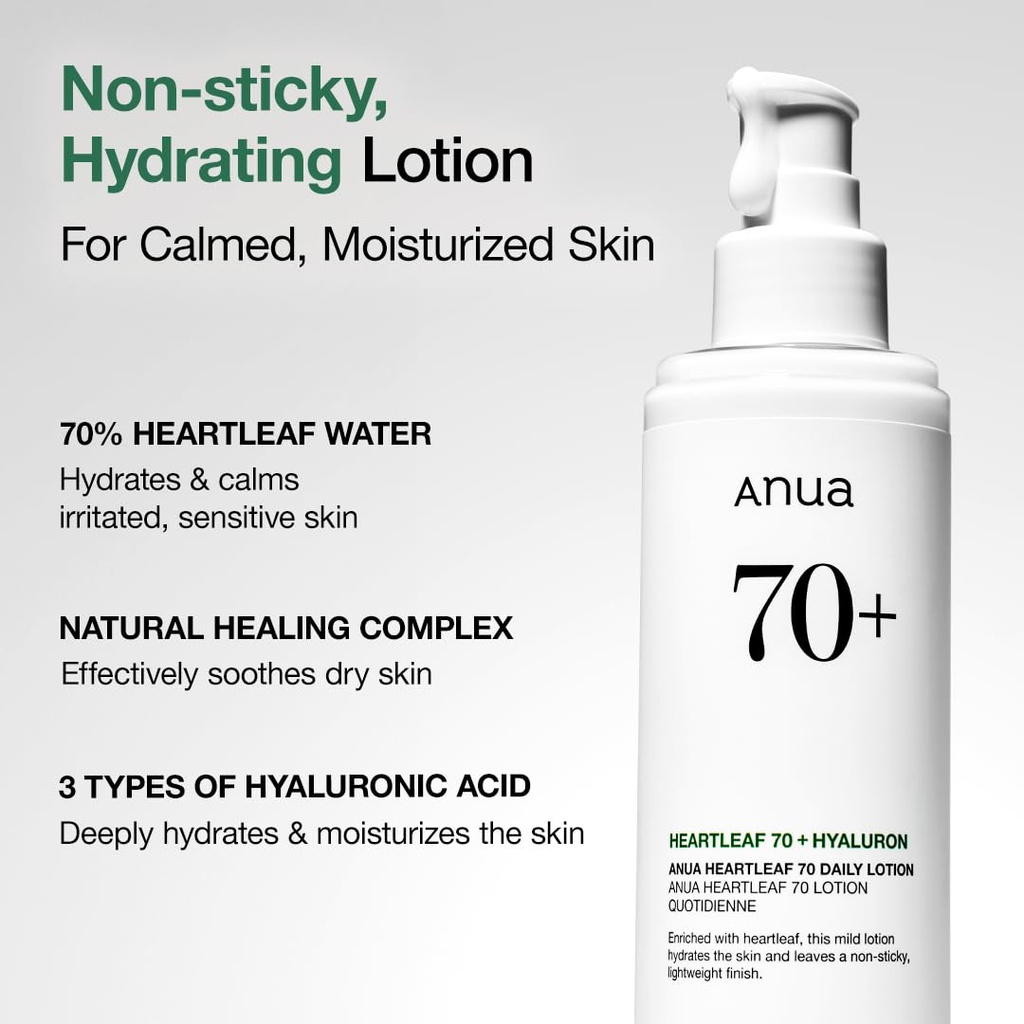 Anua/ Heartleaf 70 Daily Relief Lotion:انوا لوشن يومي بخلاصة الهارتليف