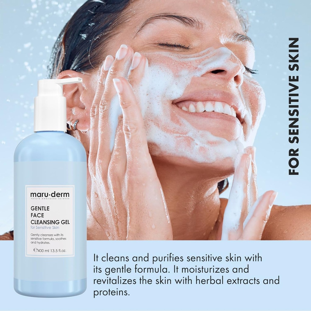 MaruDerm/ Gentle Face Cleansing Gel for sensetive skin 400ml: غسول جل للبشرة الحساسة