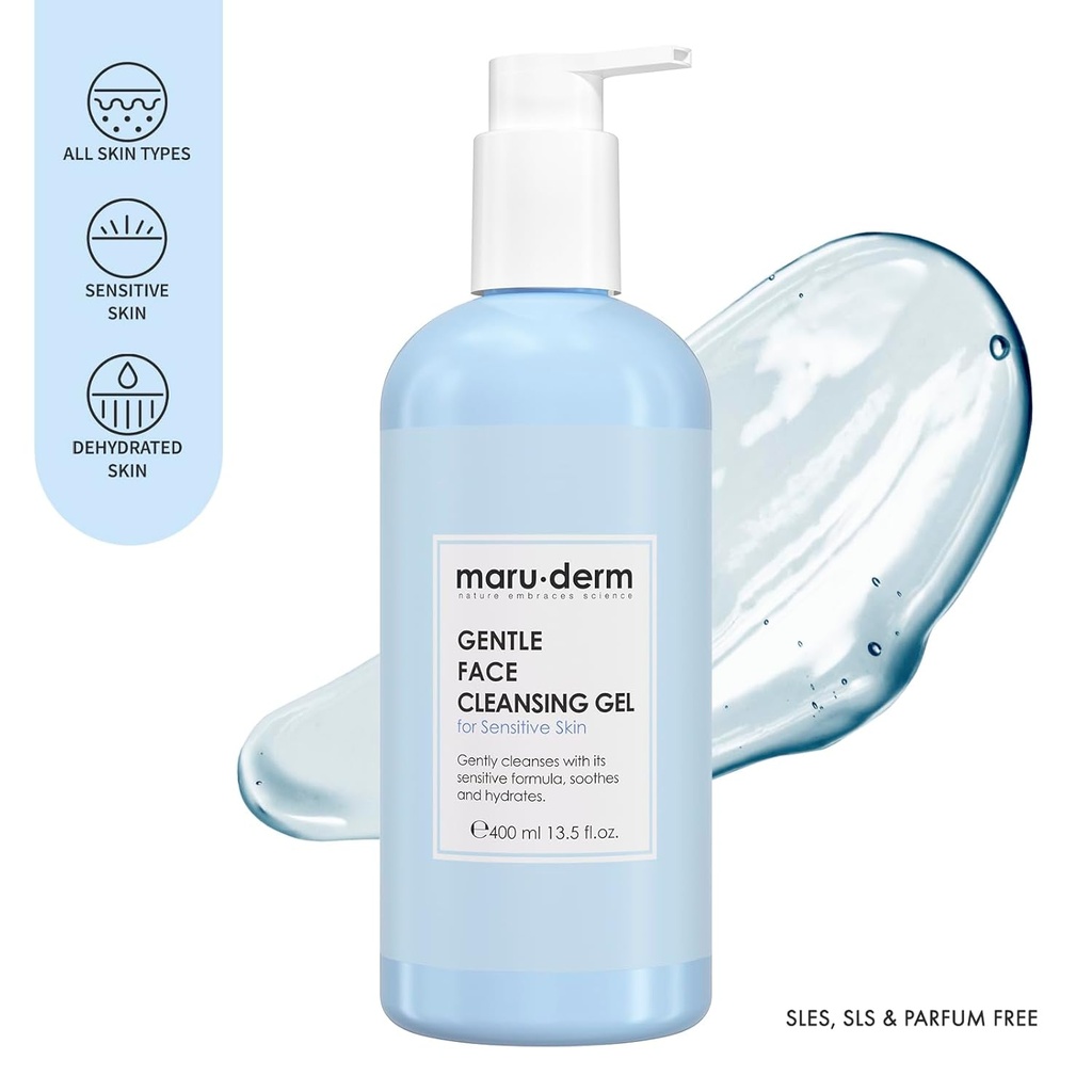 MaruDerm/ Gentle Face Cleansing Gel for sensetive skin 400ml: غسول جل للبشرة الحساسة