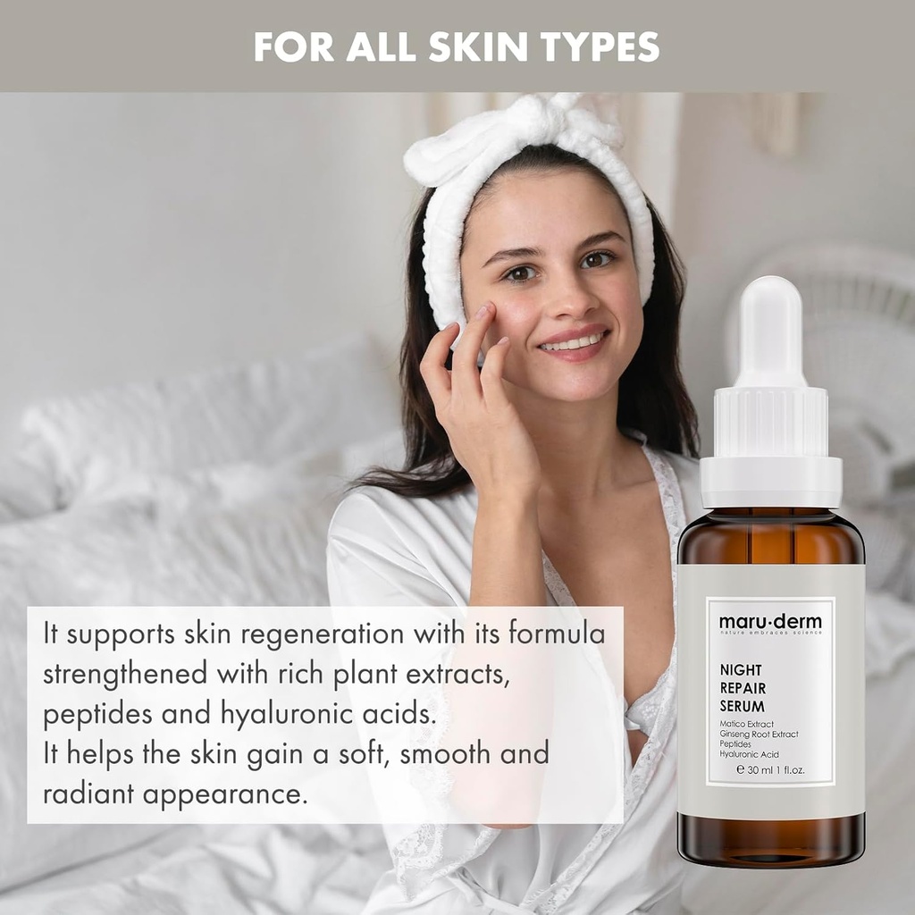MaruDerm/ Night Repair Serum 30ml: سيروم ماروديرم الليلي لاصلاح البشرة