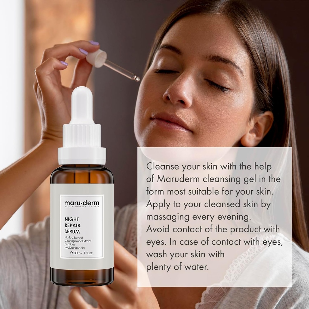 MaruDerm/ Night Repair Serum 30ml: سيروم ماروديرم الليلي لاصلاح البشرة