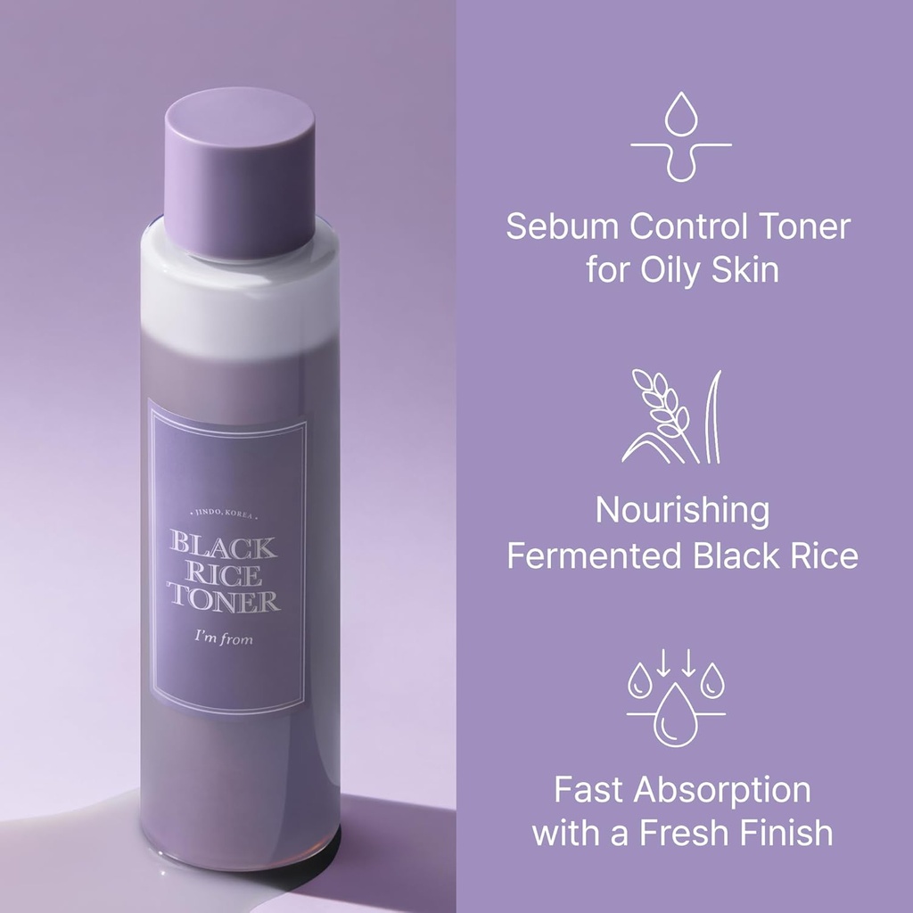 I'm from/ Black Rice Toner for Oily Skin: