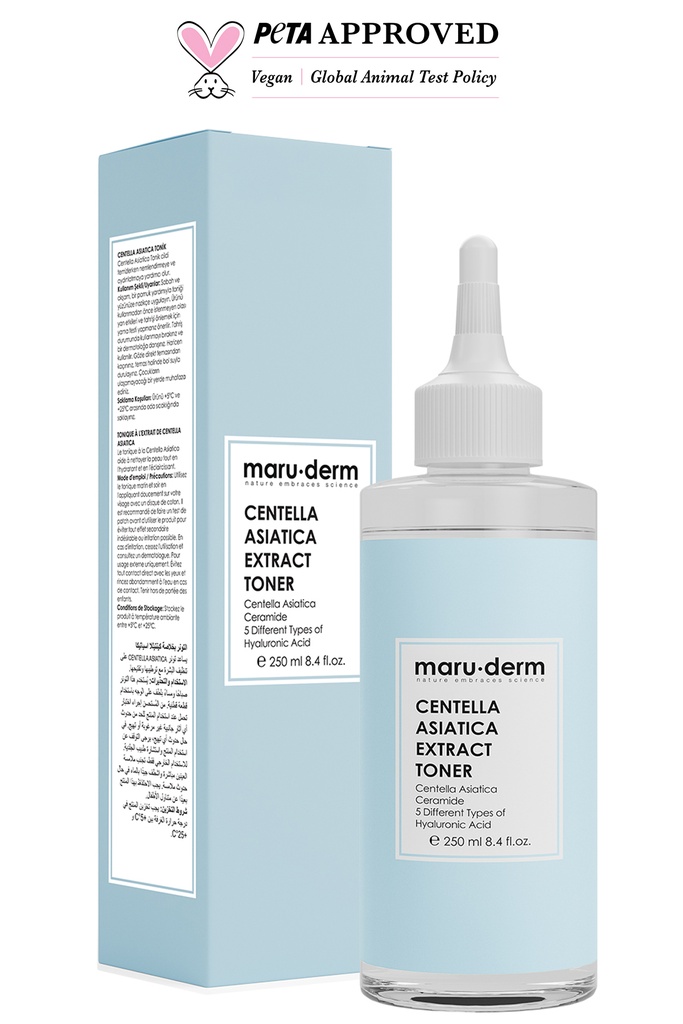 [Maru/028] MaruDerm/ Centella Asiatica Extract Toner 250ml: تونر الوجه بخلاصة السنتيلا من ماروديرم