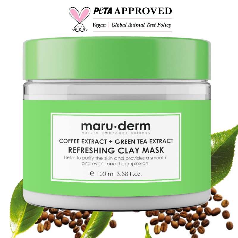 [Maru/033] MaruDerm/ Coffee Extract + Green Tea Extract Refreshing Clay Mask /
