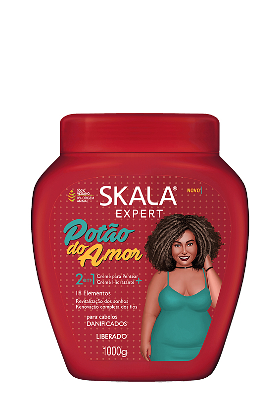 [Skala/006] Skala Crème Amor (Love Pot) 1000g /ماسك وليف ان سكالا للشعر الويفي والكيرلي - مصبوغ - مقصور - معرض للحرارة