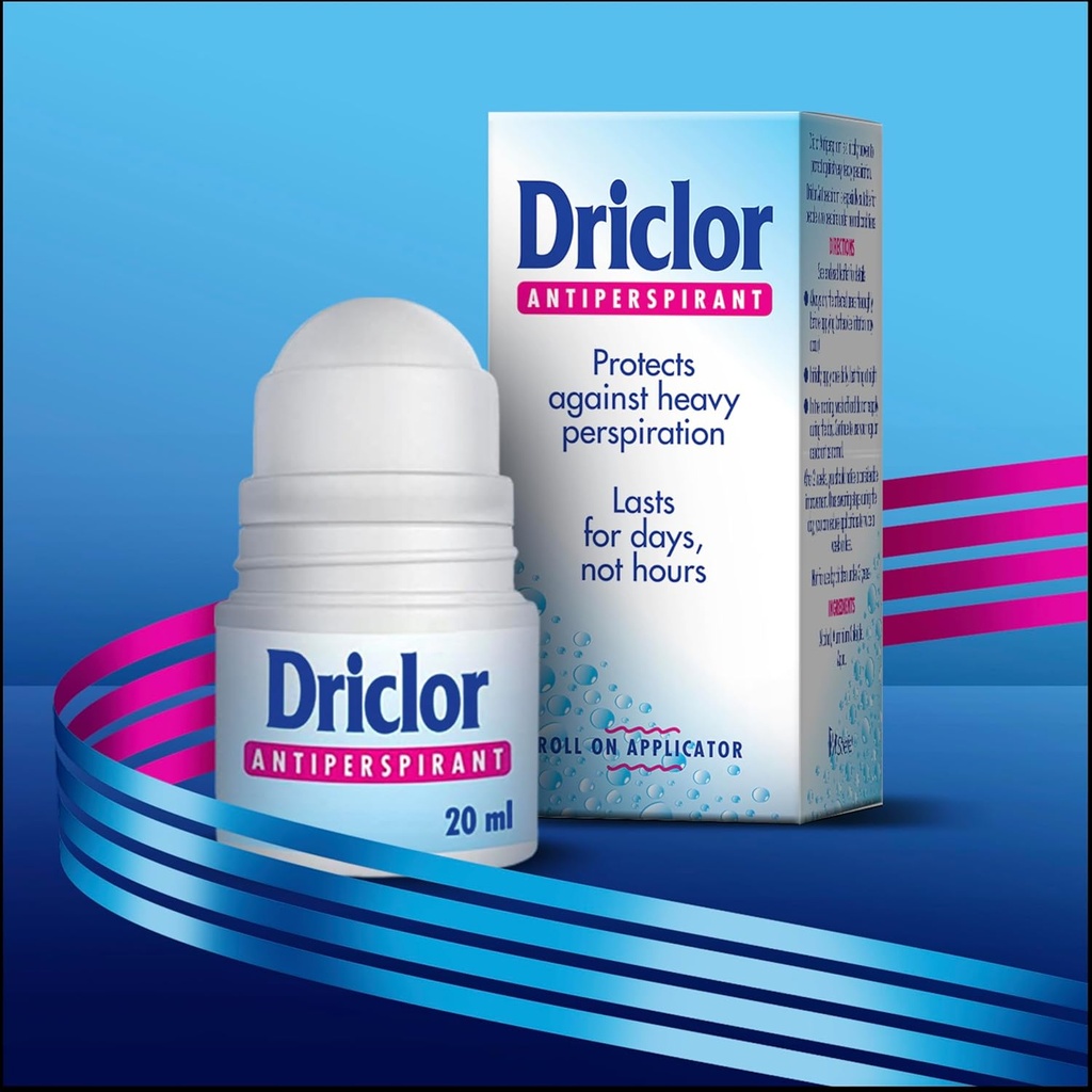 [Variable/062] Driclor Antiperspirant Roll On Applicator 20ml : درايكلور مزيل تعرق بريطاني منعش