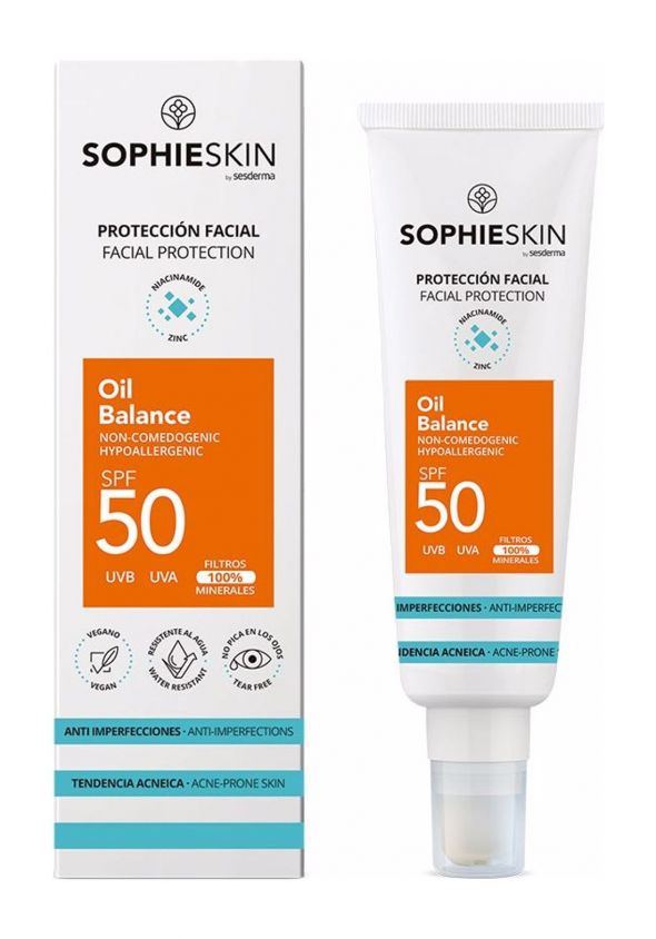 SESDERMA/ sophieskin solar facial oil balance spf50/واقي شمس من صوفي سكن موازن لدهون البشرة الدهني