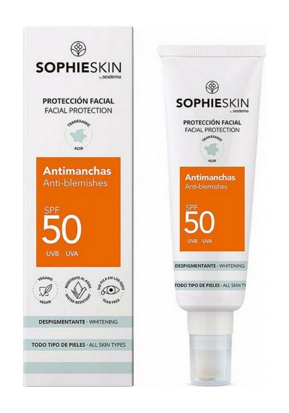 SESDERMA/ sophieskin solar facial whitening spf50/ واقي شمس صوفي سكن مفتح للتصبغات