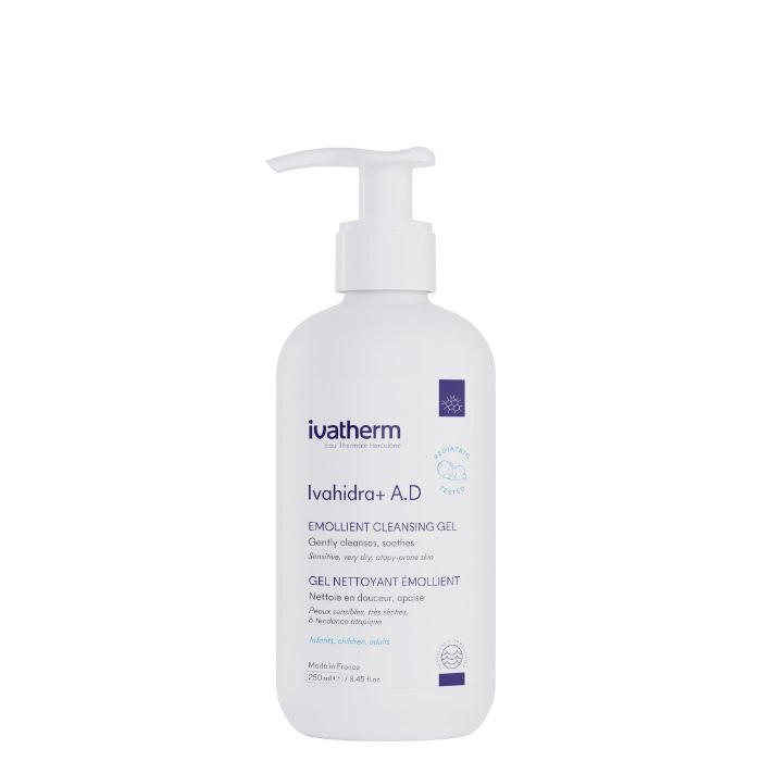 [IVA/007] IVATHERM/ Ivahidra - Emollient Cleansing Gel 250ml: غسول ايفاهايدرا من ايفاثيرم للبشرة الحساسة للوجه والجسم
