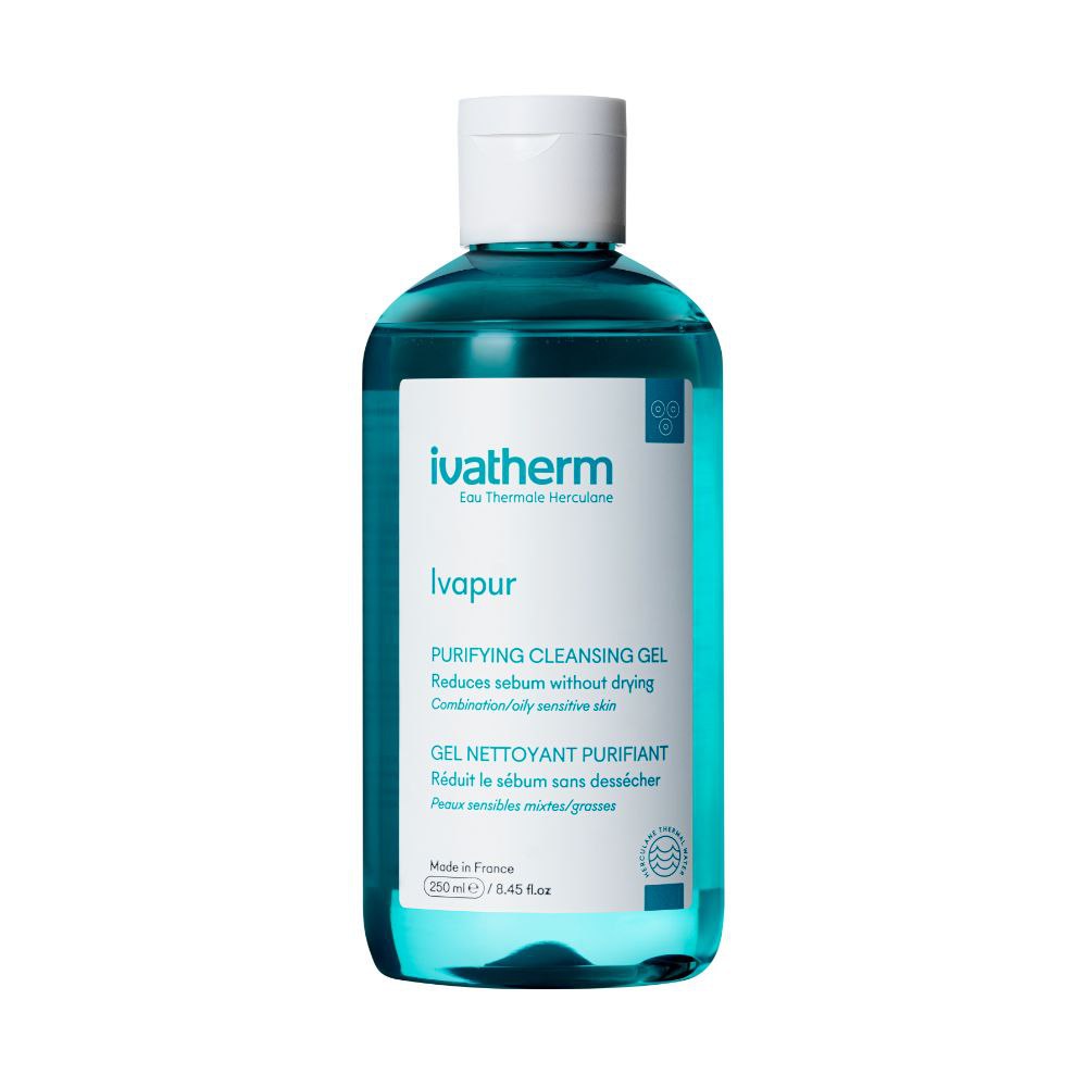 IVATHERM/ Ivapur - Purifying Cleansing Gel 250 ml: غسول ايفابور للبشرة المختلطة والدهنية