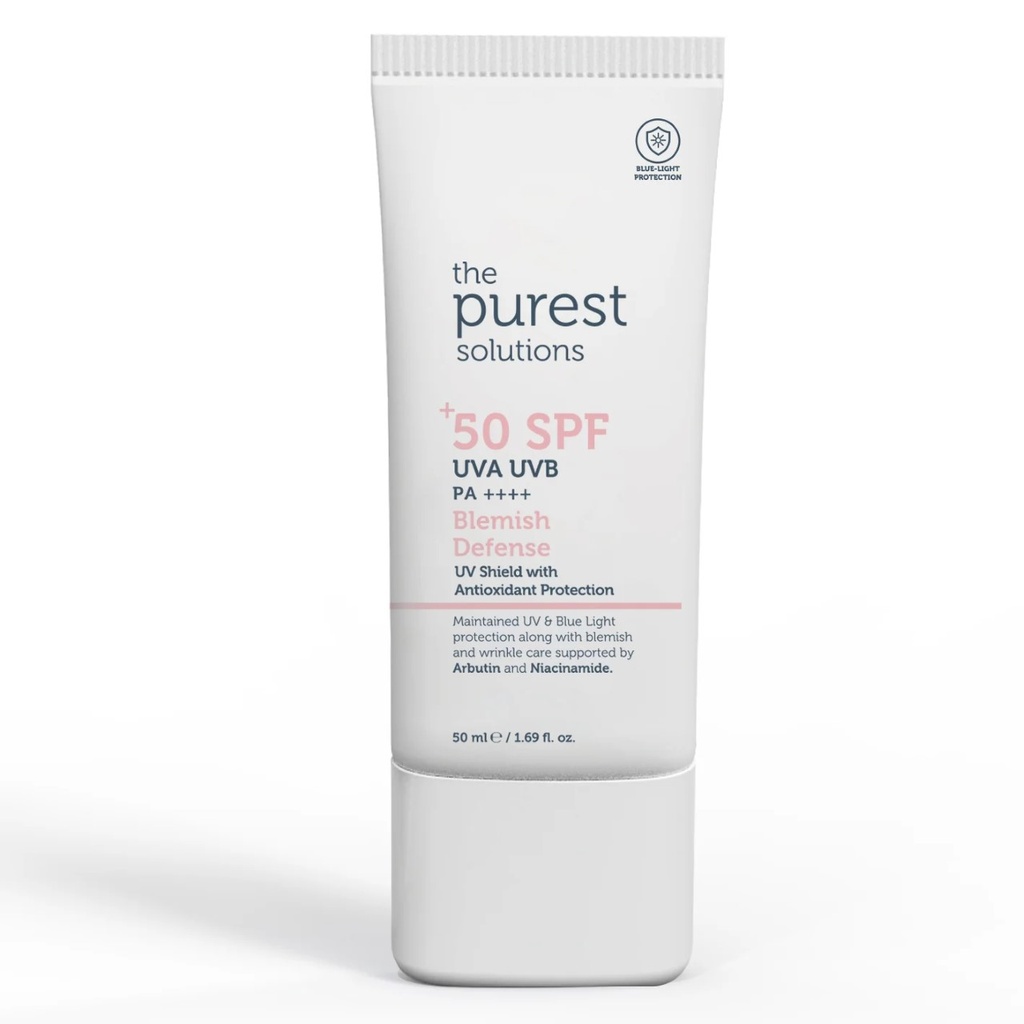 [TPS/209] Purest/ 50+ SPF Pink Blemish Defense Sunscreen: واقي شمس بيورست الوردي