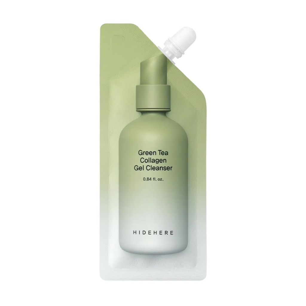 [HDR/008] HIDEHERE/ Green Tea Collagen Gel Cleanser 25ml : غسول جل الكولاجين بالشاي الاخضر